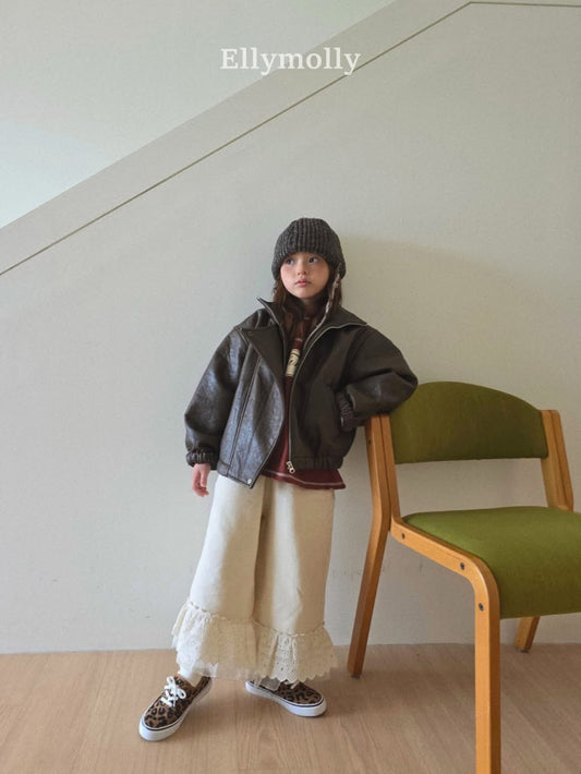 EllyMolly 蕾絲寬寬長褲 (90-145cm)