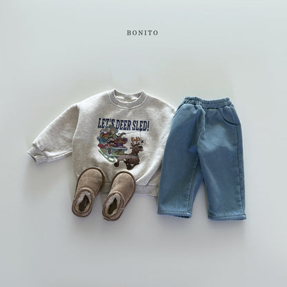 Bonito thick brushed golden pants (~80-140cm)