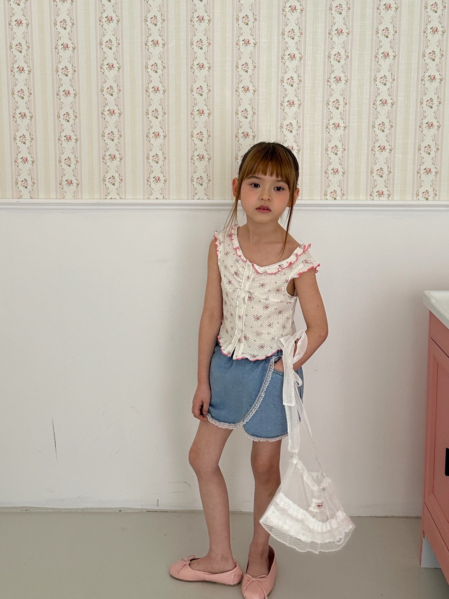 ELLYMOLLY nana love denim skirt (90-145cm)