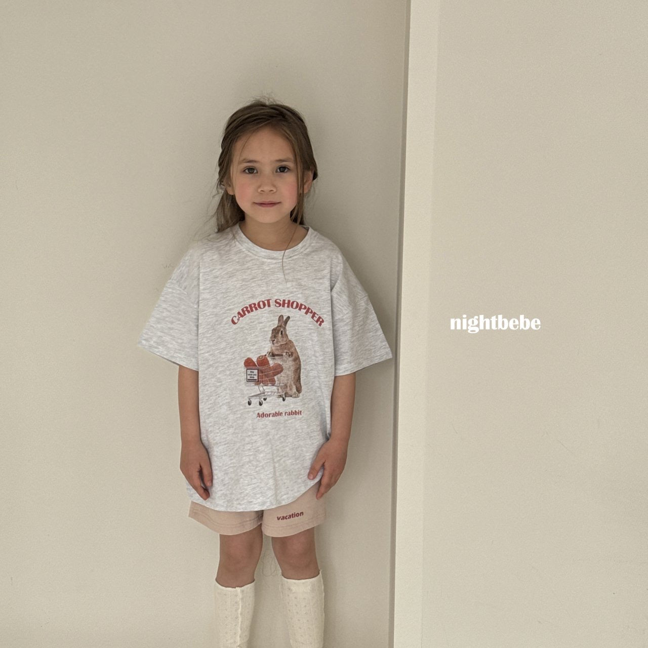 Nightbebe  Rabbit short sleeve t-shirt (kids 80-120cm)