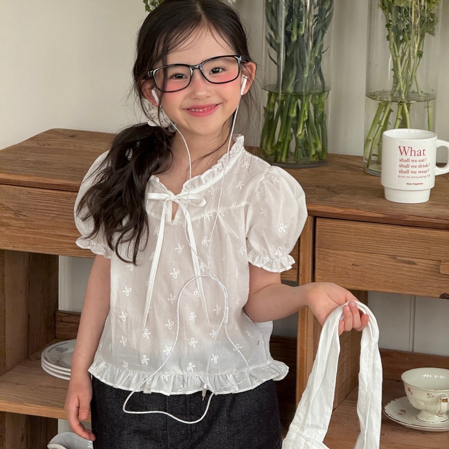 ninibello rosie embroidered blouse (80-130cm)