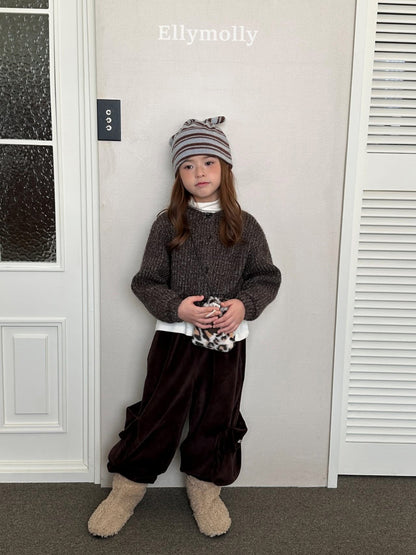 EllyMolly 立體側口袋工裝褲 (90-160cm)