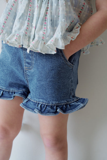 momoann frill denim shorts (90-140cm)
