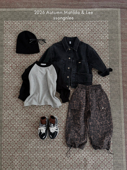 matilda&lee washed denim jacket (85-165cm)