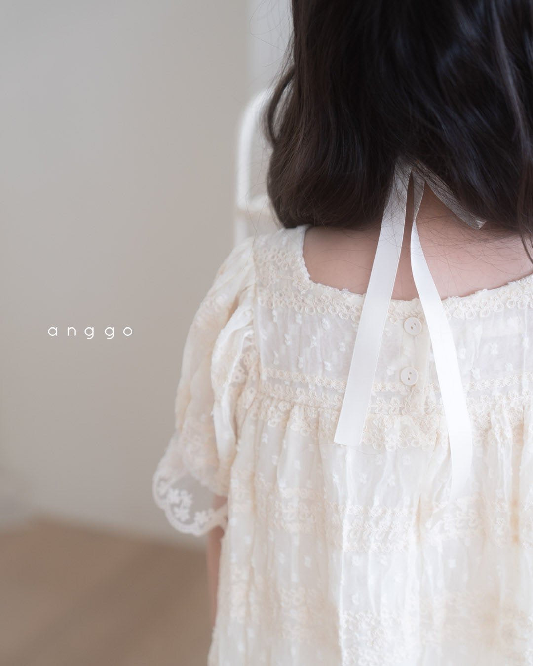 anggo strawberry cream dress (80-120cm)