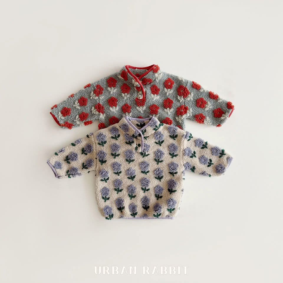 Urban Rabbit 立領花朵暖暖上衣 (80-140cm)