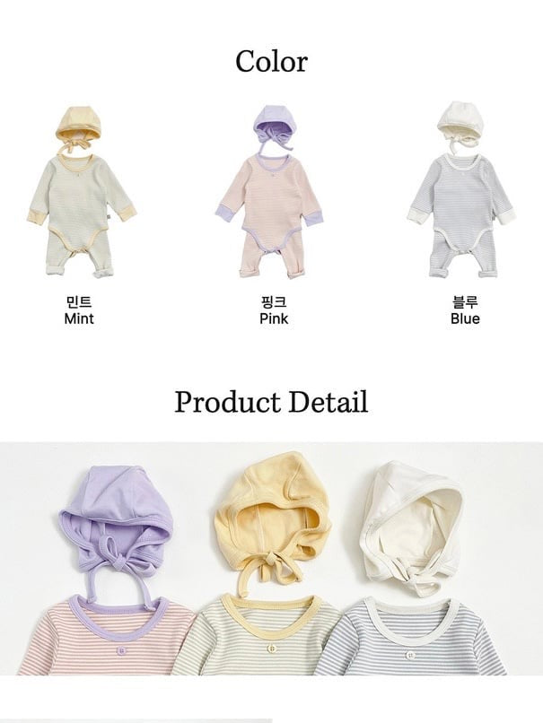 oottbebe lollipop suit 3set (3-12m)