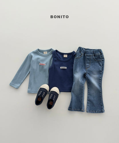 bonito color rib tee (~80-140cm)