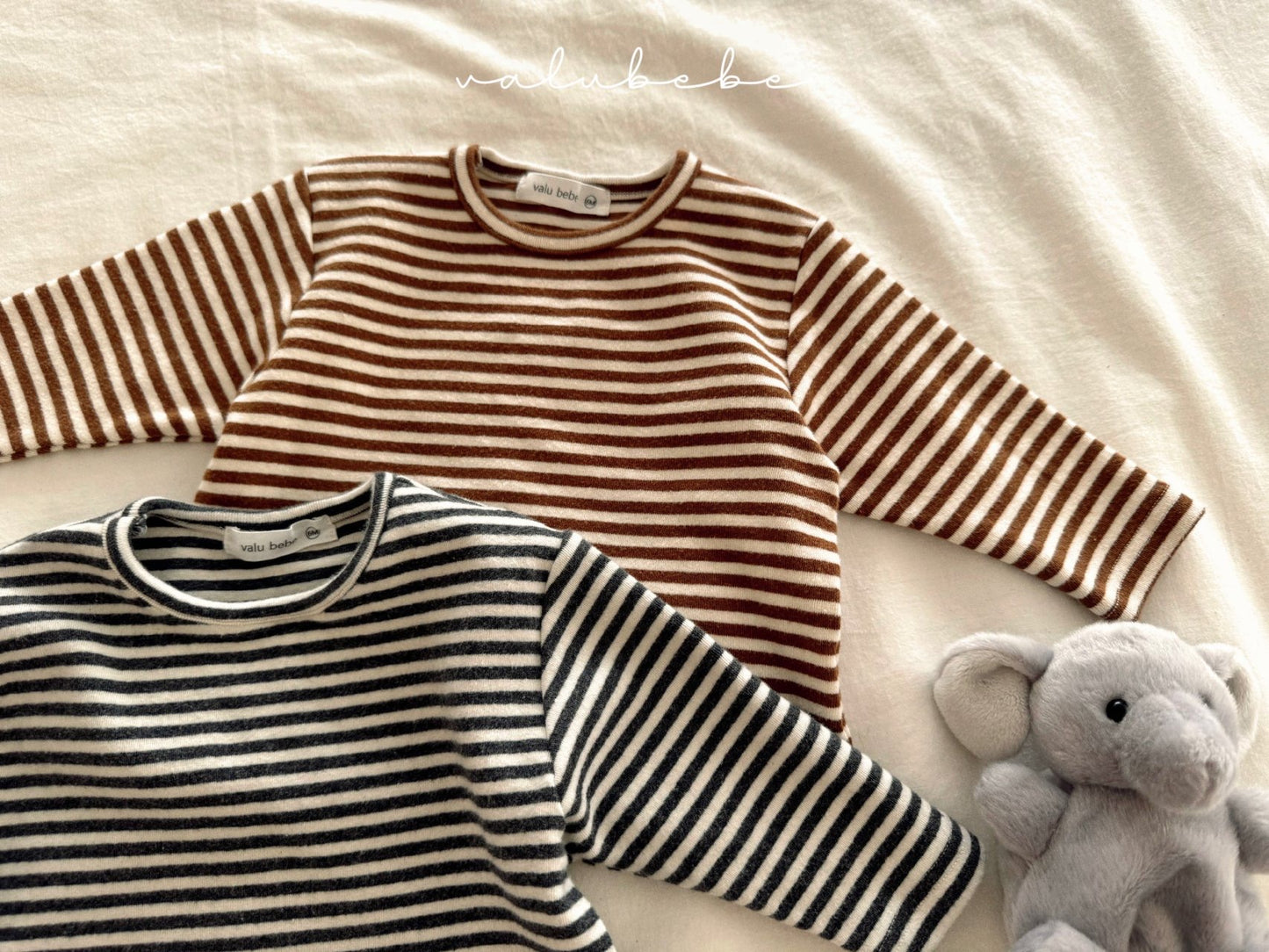 valubebe striped fluffy tee (70–110cm)