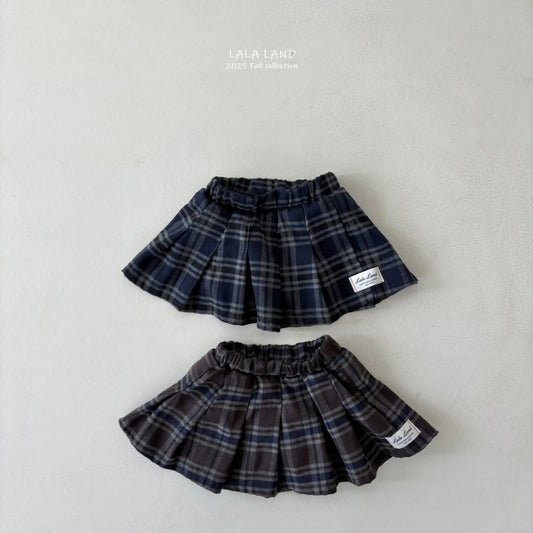 Lalaland 文青格子半身裙 (75-120cm)