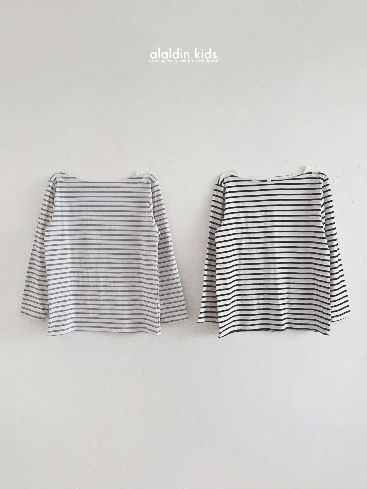 aladin boat neck stripe tee (kids & adult)