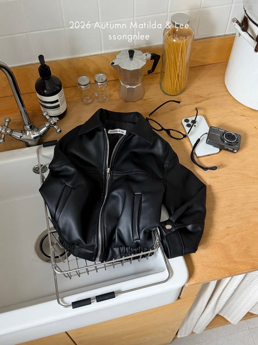 matilda&lee leather blouson (85-165cm)