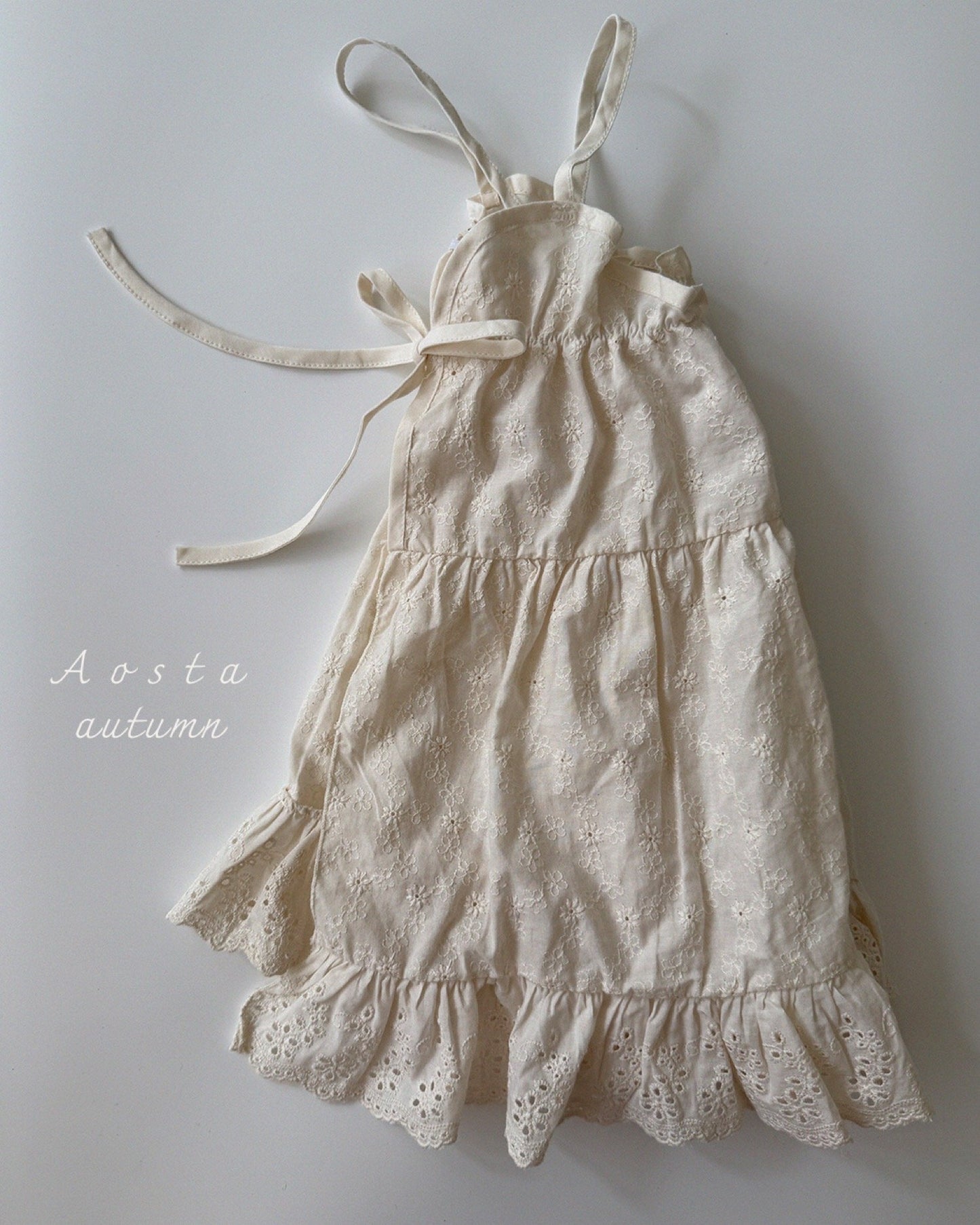 Aosta lace cotton open dress