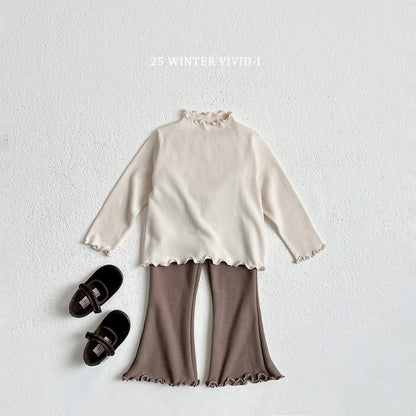 Vivid 木耳邊素色上衣 (75-135cm)