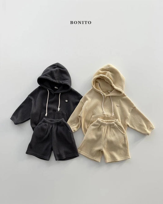 Bonito Fine Waffle Hoodie Set (~80-140cm)