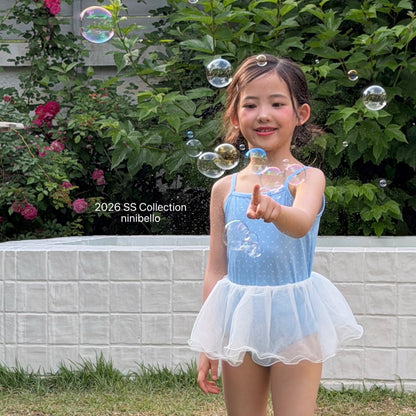 ninibello candy dot swimwear bonnet set (80-120cm)