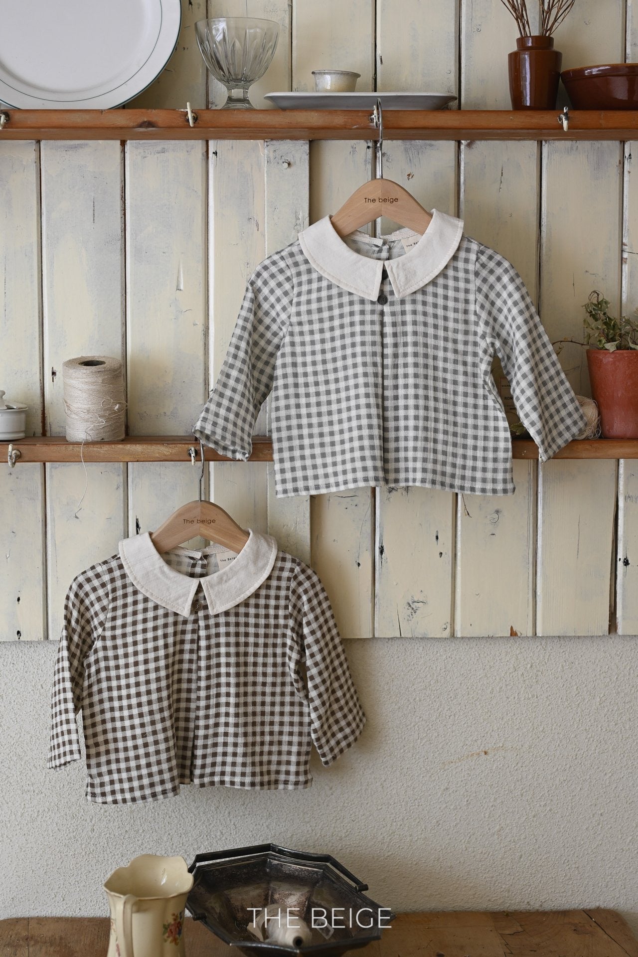 the beige petit collar blouse (80-120cm)