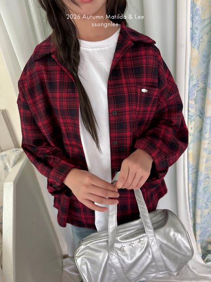 matilda&lee about check shirt (85-165cm)