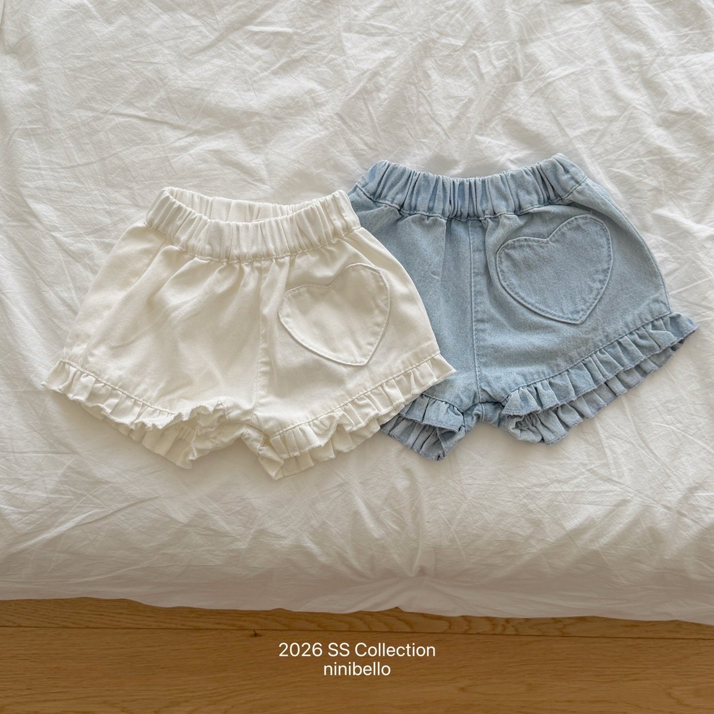 ninibello heart frill denim pants (80-130cm)