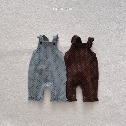 LINDO floral ruffle suspender(3-18m)