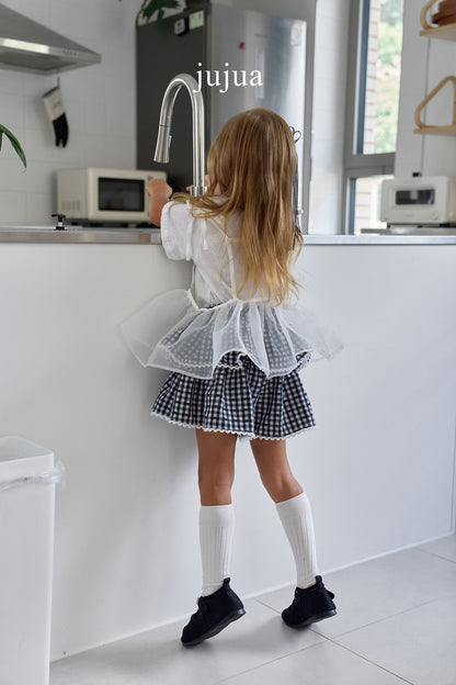 jujua check skirt pants (80-120cm)