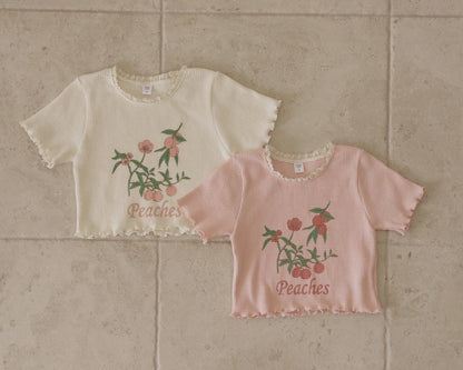 momoann peach waffle tee (90-130cm)