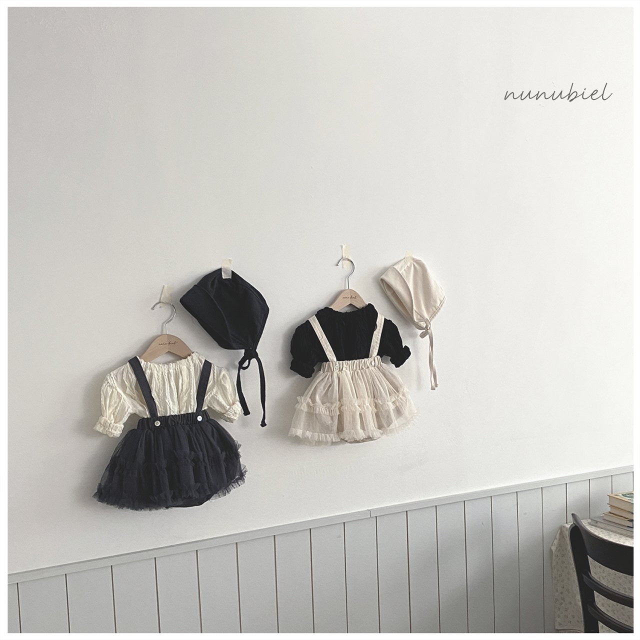 nunubiel frill net romper (3-18m)