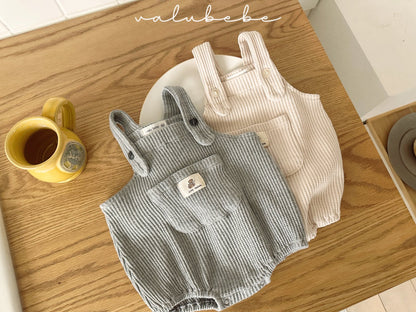 valubebe waffle suspender suit (6-18m)