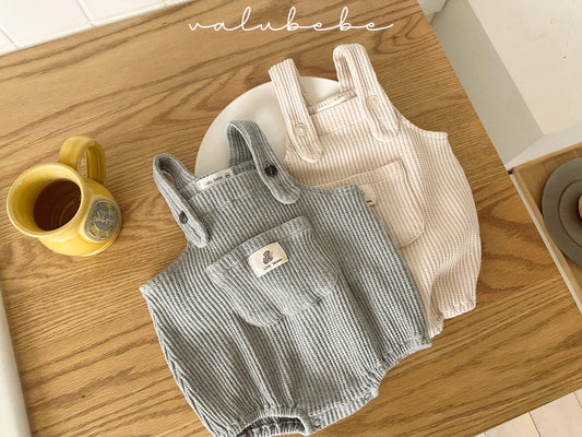 valubebe waffle suspender suit (6-18m)