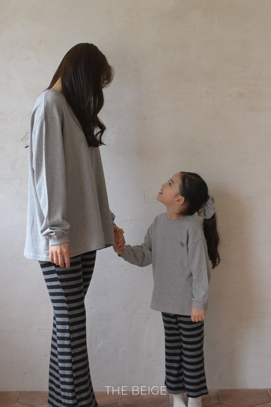 the beige border bell pants(adult)