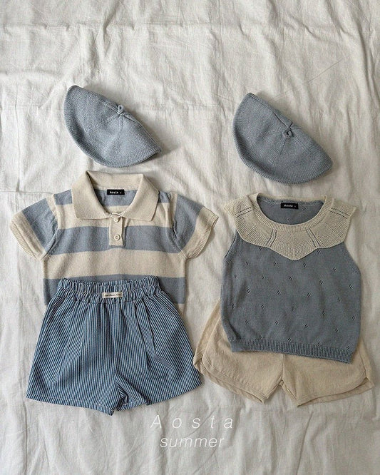 Aosta knit frill tee (~80-115cm)