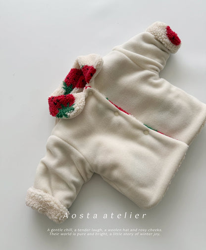 Aosta strawberry reversible jacket (~70-115cm)