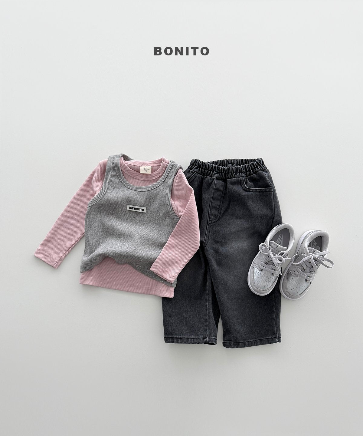 bonito rib layered sleeveless (~80-140cm)