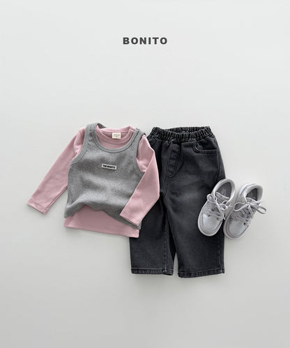bonito rib layered sleeveless (~80-140cm)