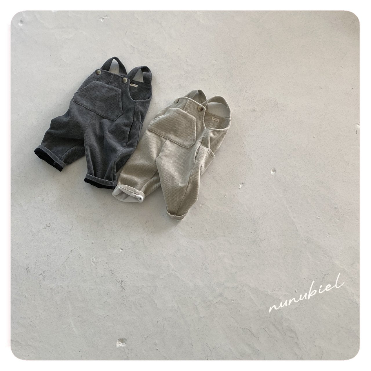 nunubiel corduroy suspender pants (75-120cm)