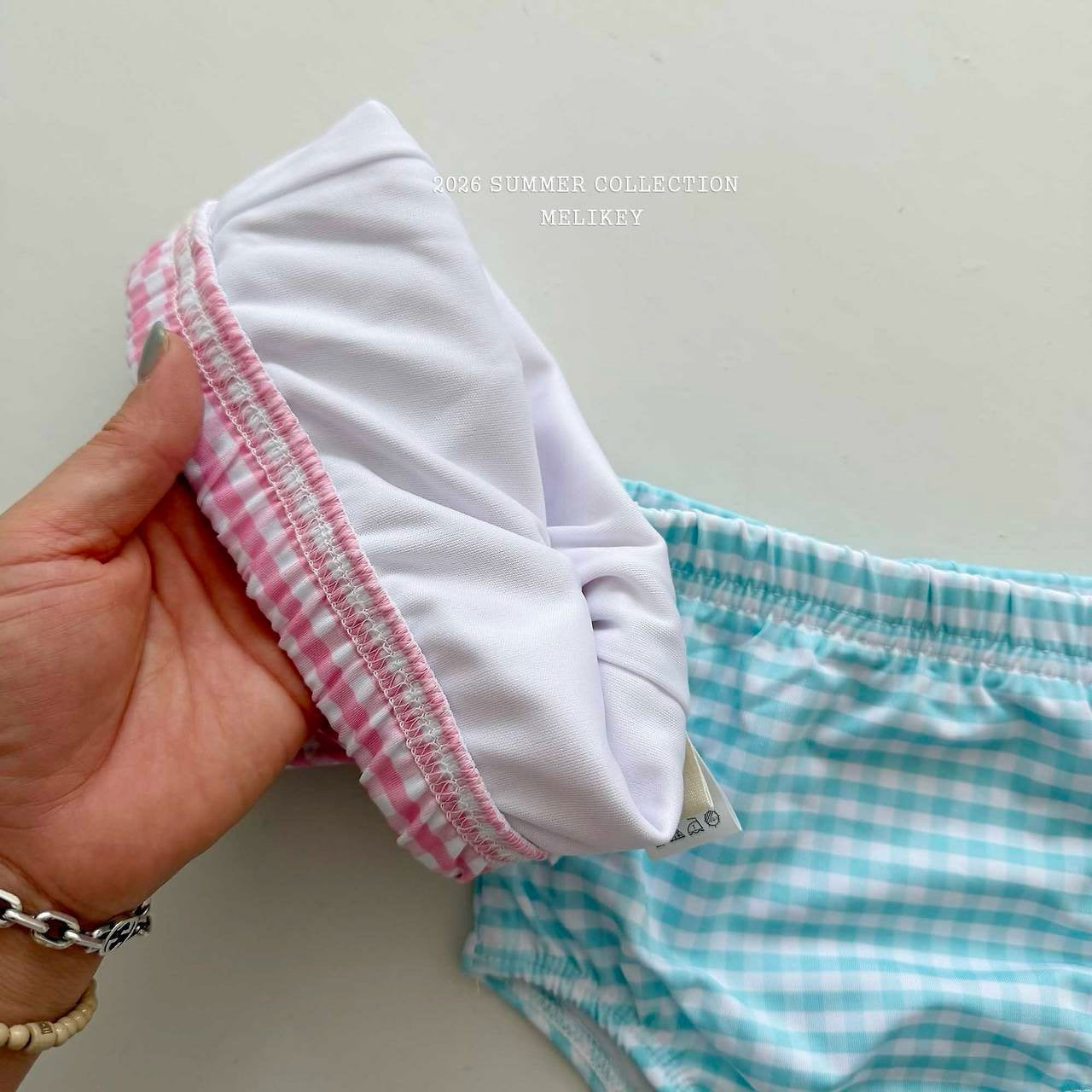 melikey lily check swim set (85-135cm)