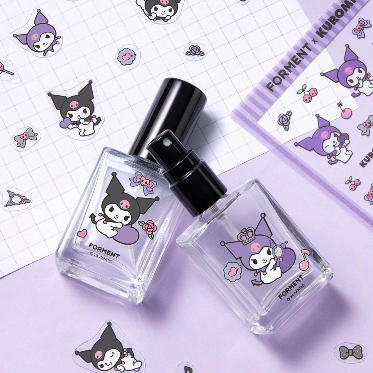 FORMENT ✕ KUROMI 限量聯名香水套裝💜🖤 （限定大頭+分瓶裝+貼紙)