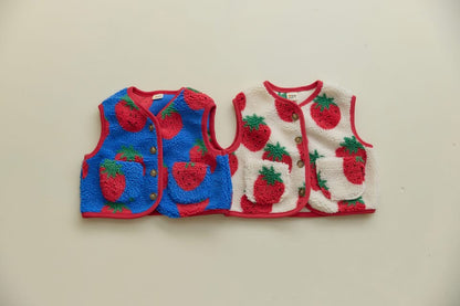Orangemom 笑臉草莓背心外套 (95-140cm)