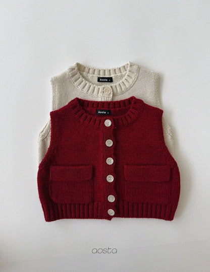 Aosta knit cookie vest (~70-115cm)
