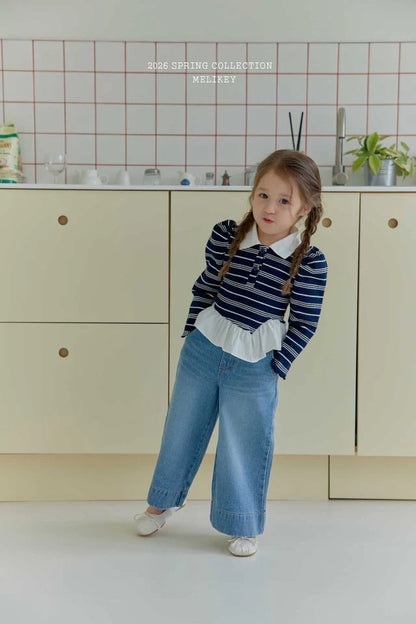 melikey diagonal frill collar T (~80-140cm)