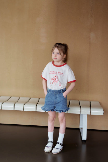 momoann frill denim shorts (90-140cm)
