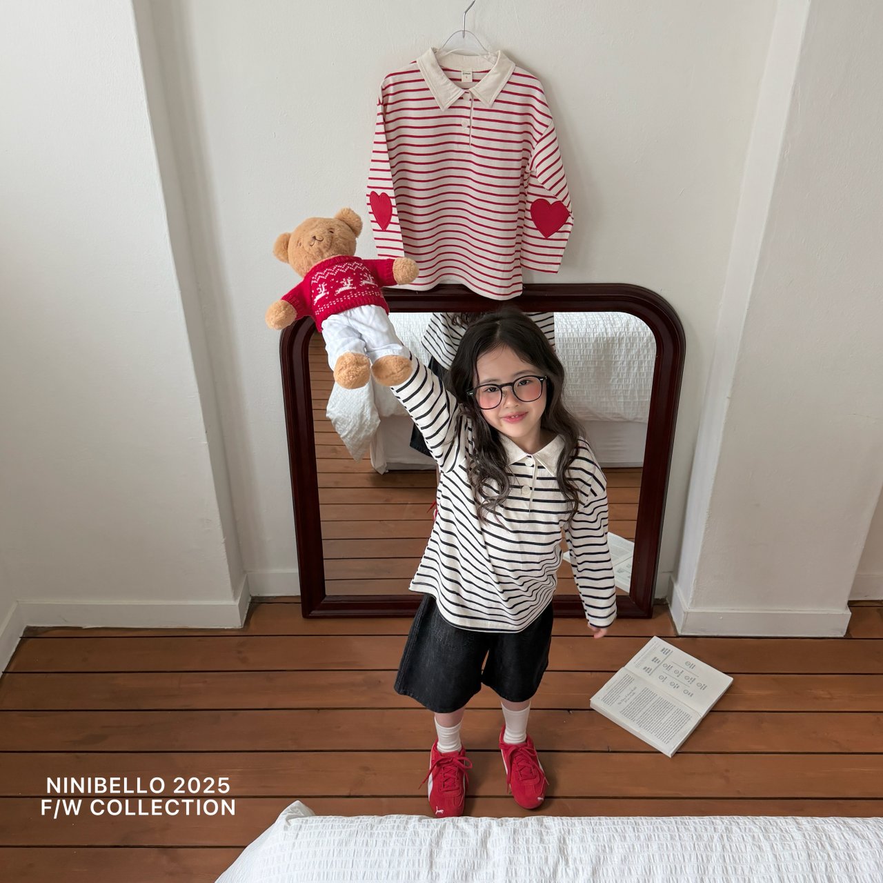 ninibello bread and rice cake collar tee (80-130cm)