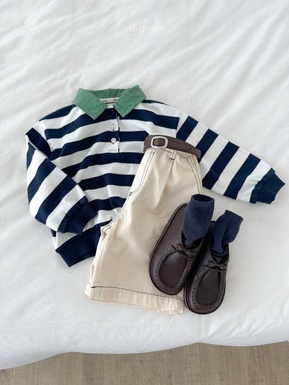 digreen striped collar mtm (85-130cm)