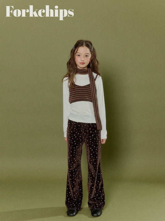 FORKCHIPS bloom velvet pants (95-160cm)