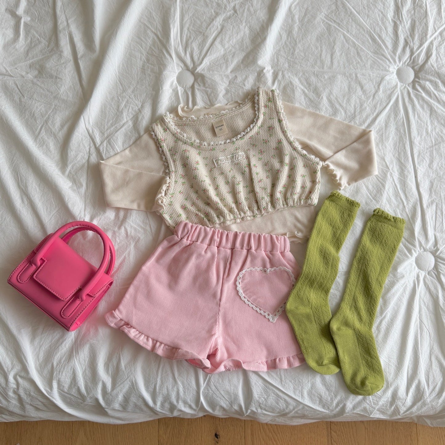ninibello heart corduroy frill pants (80-130cm)
