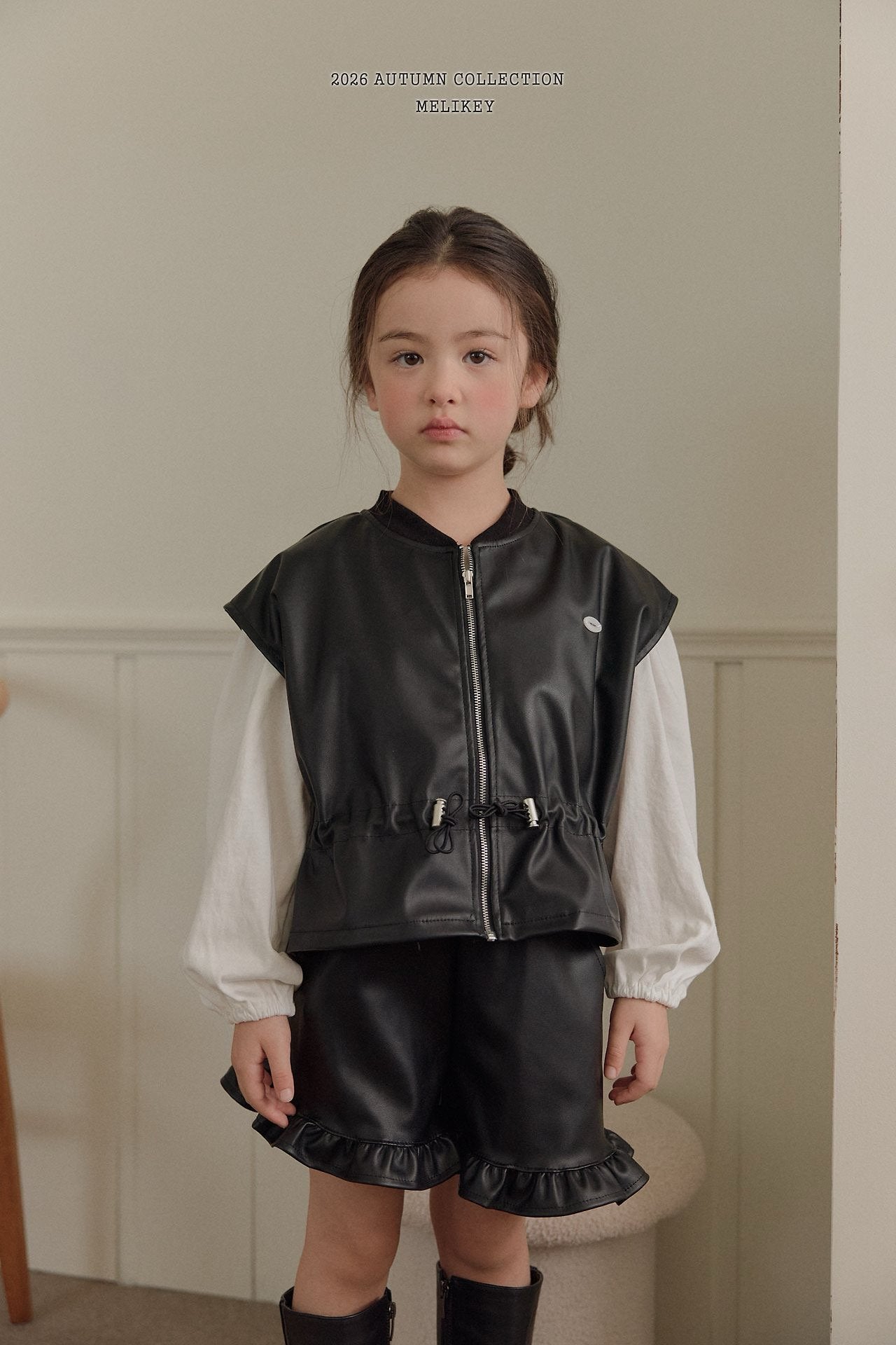 melikey string leather vest (~80-140cm)