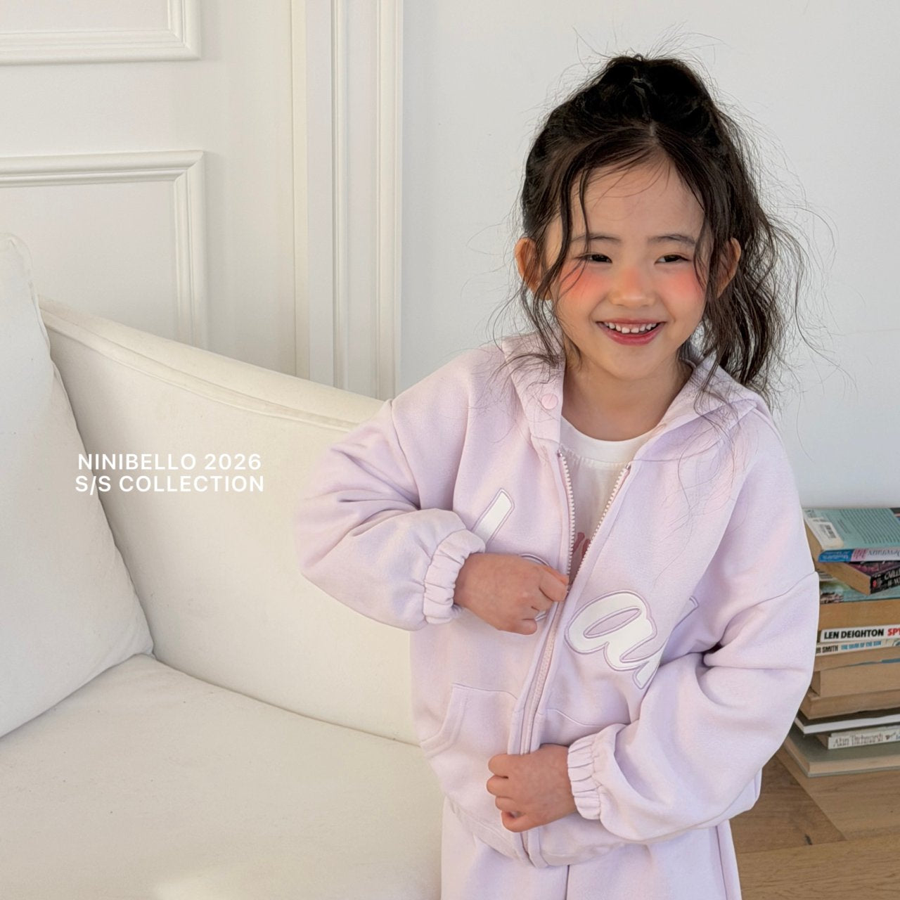 ninibello deer hood zip-up (80-130cm)