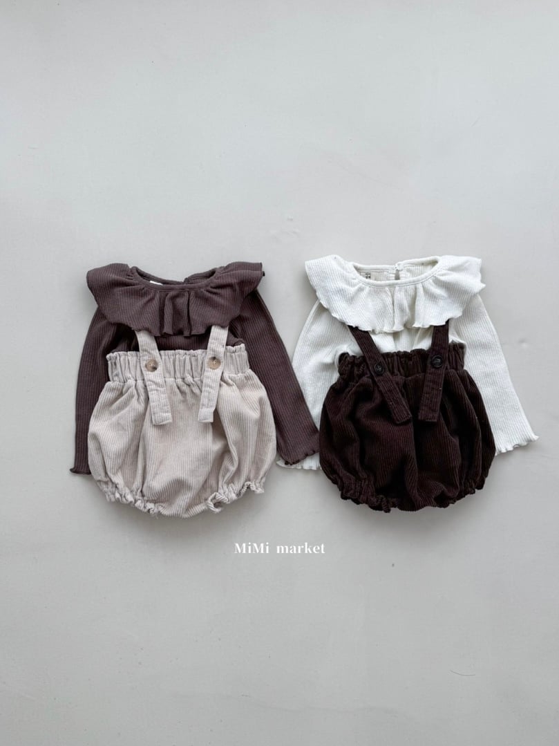 mimi market cream collar tee (70-85cm)