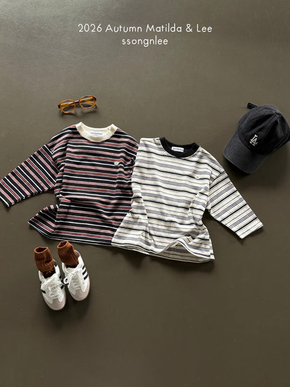 matilda&lee modern nut stripe tee (85-165cm)