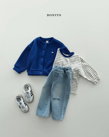 Bonito Stripe Ribbed T (~80-140cm)